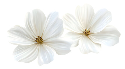 Obraz premium white flowers transparent background png