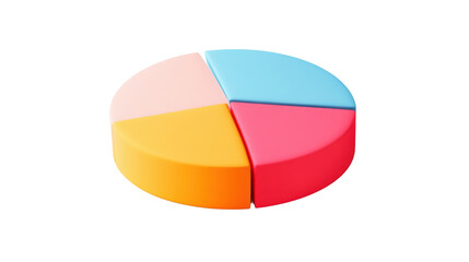 Fototapeta premium colorful pie chart isolated on white background