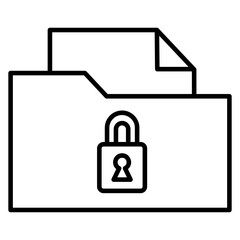 Data Encryption Outline Icon