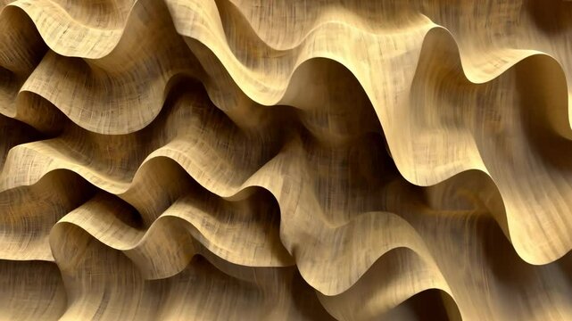 Curved wooden texture displaying intricate patterns and warm hues in natural light