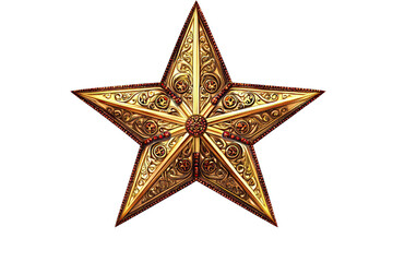 Obraz premium Intricate golden star with ornamental designs and rich detail.