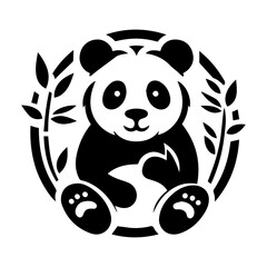 Vector illustration of cartoon panda