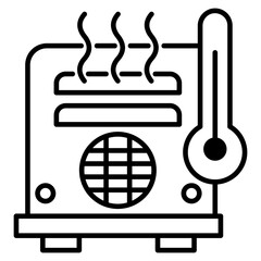 Air Heater Outline Icon