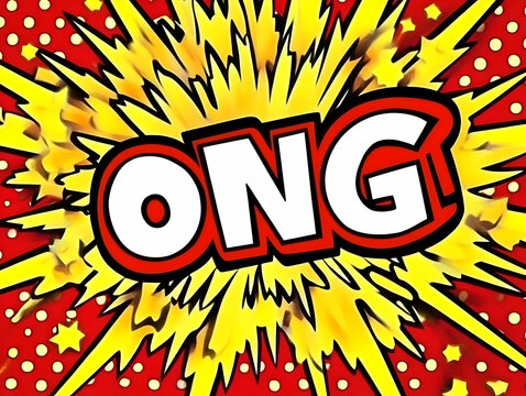 Dynamic Comic Book Illustration with Red and Yellow Explosion
