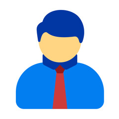 man jobseeker flat style