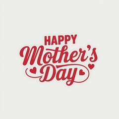 Happy mothers day greeting poster with mother and child with hand drawing typography