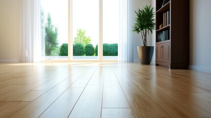 Bright and Airy Room with Wooden Flooring and Natural Light