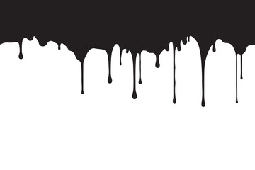 Silhouette of blood dripping vector icon illustration on white background. blood dripping logo art work.