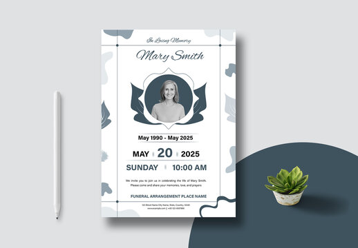 Memorial Event Funeral Program