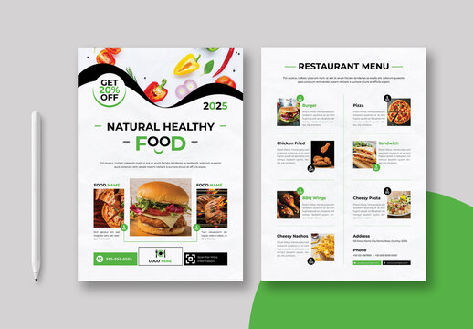 Restaurant Food Menu Flyer Design Template