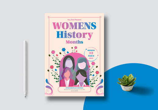 Women's History Month Flyer Layout