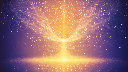 Abstract Golden Purple Sparkling Light Backgrounds And Visual Effects