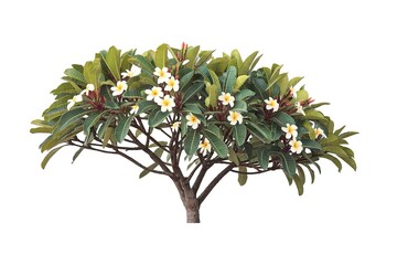 Fototapeta premium Frangipani tree isolated on white background