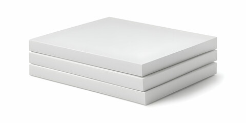 Three Mattress Layers 3D Rendering Scene White Foam Mattress Layers