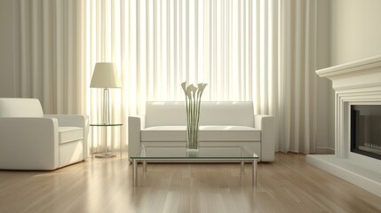 Bright and Modern Living Room with Minimalist Decor and Natural Light