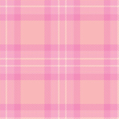 Cool Powder Pink Seamless Tartan with Metallic Pale Rose accents Fabric Design