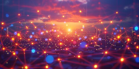 Obraz premium christmas lights background