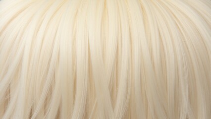 Close-up of light blonde hair strands, resembling goat hair.