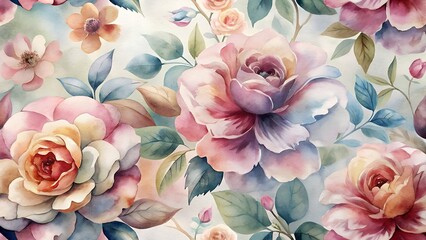 watercolor roses background