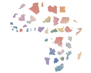 Obraz premium World map Africa version/colorful