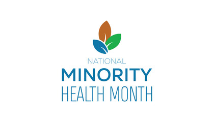 April is National Minority Health Month. Vector template Design for banner, greeting card, poster, prints, social media post ,flyer , T shirt with background. © Rabin