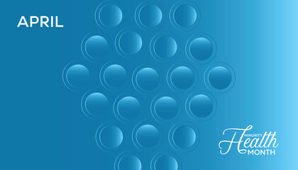 Fototapeta premium April is National Minority Health Month. Vector template Design for banner, greeting card, poster, prints, social media post ,flyer , T shirt with background.