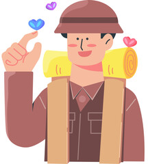 Hiker exploring nature