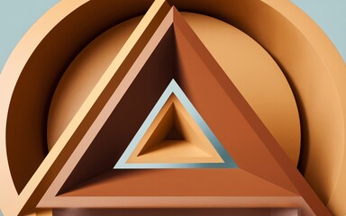 Abstract geometric shapes, layered, in a neutral color palette