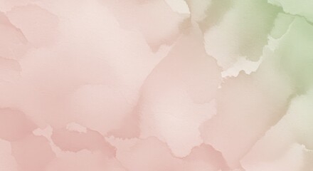 Obraz premium Abstract Pastel Watercolor Background with Soft Pink and Green Hues