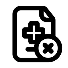 failed health test outline black style