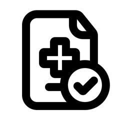 Fototapeta premium pass health test outline black style