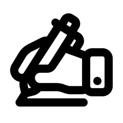 signature outline black style