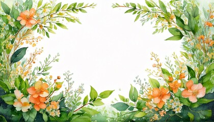 小花のイラストフレーム