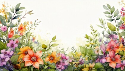 花のイラストフレーム