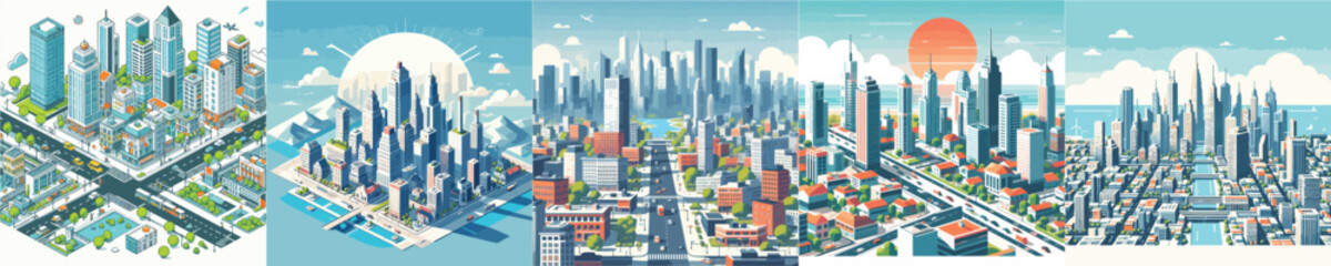 Vector of urban planning structure