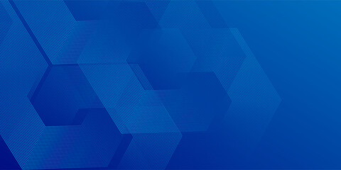 Abstract Hexagon Blue Tech Finance Fintech Background Abstract Pixel Pattern. Abstract Business Tech Simple hexagon