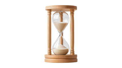 A minimalist hourglass capturing the beauty of time in motion