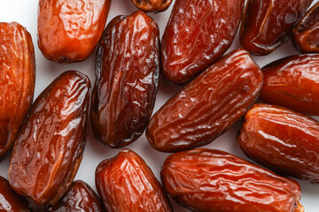 Dates fruit tunisia, Tunisian honey dates or kurma tunisia madu, isolated on white background