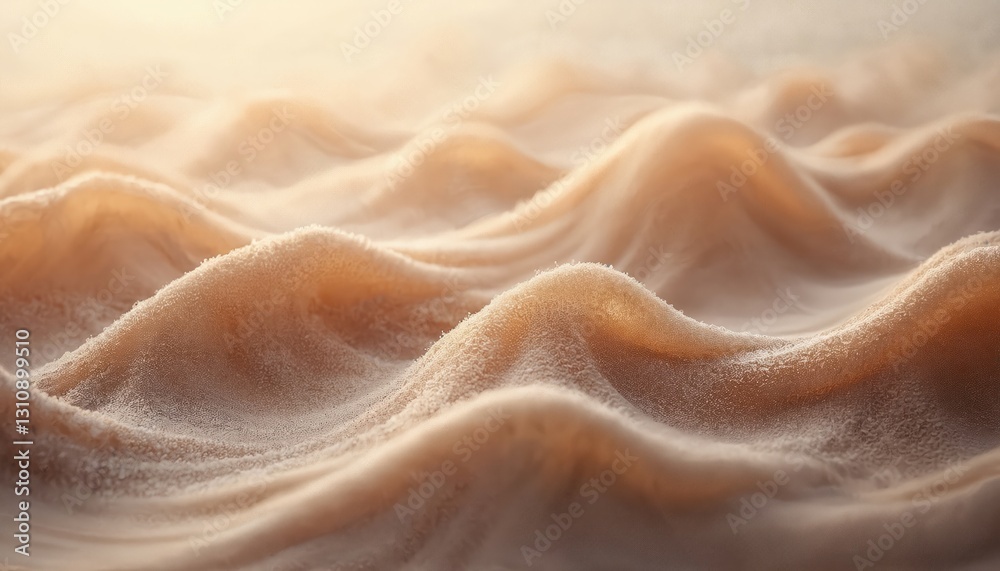 Leinwandbilder abstract smooth waves. beige pastel color. dynamic flowing silk cloth wavy shape texture background.