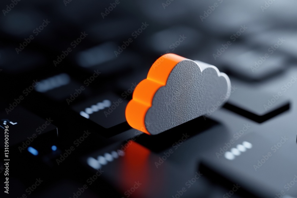 Leinwandbilder Cyber Resilience 2024 Minimalist Cloud Security Innovation with High-Performance Texture and Next-Gen Digital Infrastructure Protection