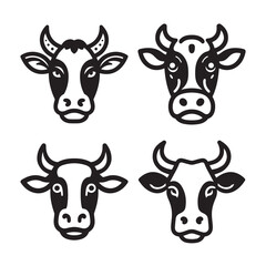 A cow silhouette is a simple