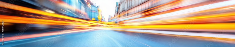 Poster Hyper-Dynamic Urban Motion AI-Enhanced Digital Velocity Visualization - Next-Gen Business Intelligence and Technological Flow Dynamics