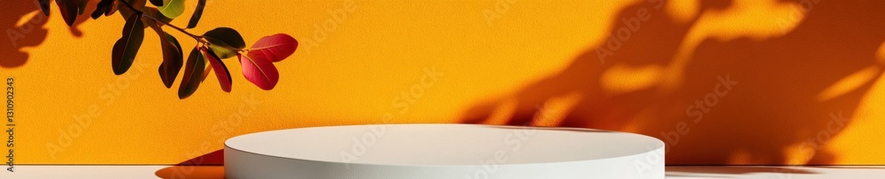 Poster minimalist white podium display sleek achievement platform for modern corporate recognition with vib