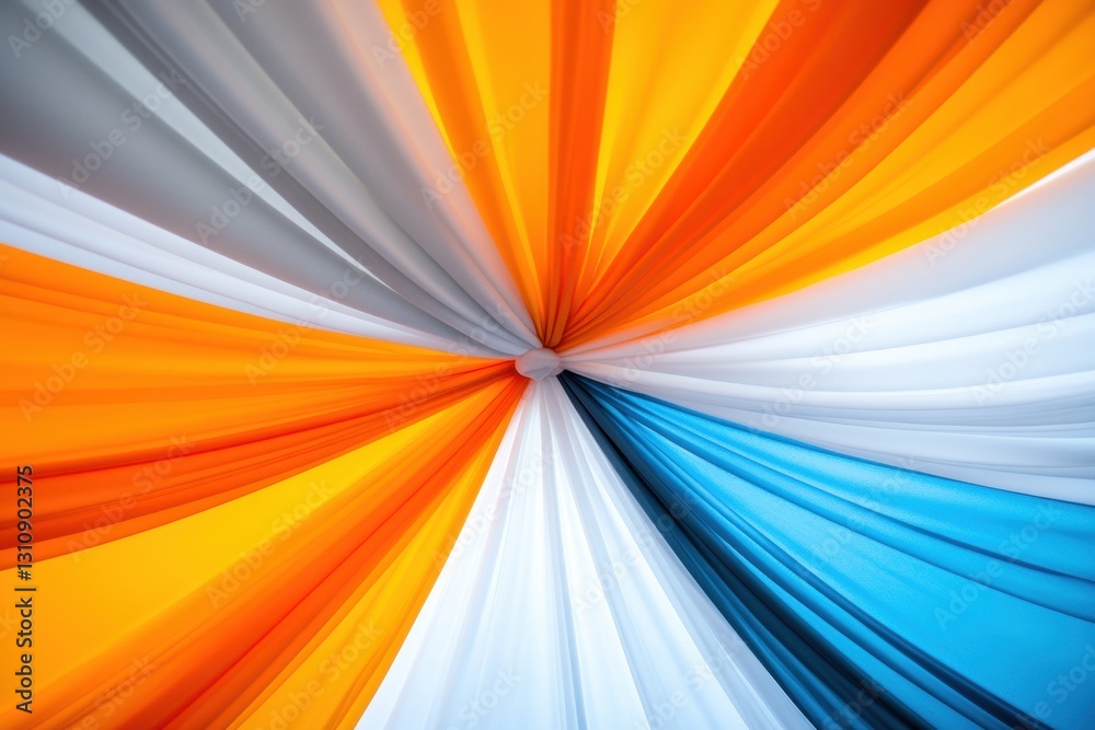 Poster Radiant Color Burst Dynamic Geometric Fabric Flow Showcasing Vibrant Minimalist Design for Modern Visual Branding and Creative Marketing Strategies