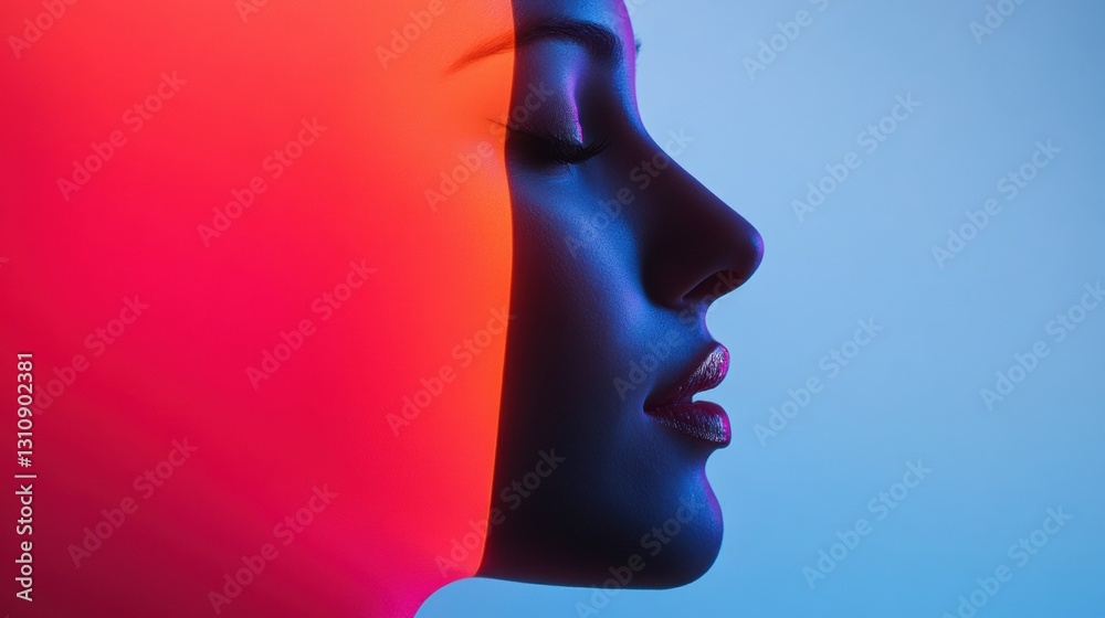 Poster neo-minimalist digital identity vibrant gradient profile exploring gen z aesthetic with cutting-edge
