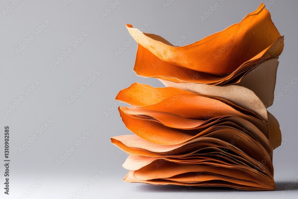 Aufkleber Abstract Minimalist Paper Sculpture Organic Flow Design Exploring Texture, Movement and Contemporary Art - Creative Visual Communication for Modern Branding