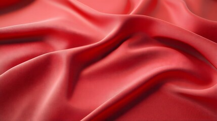 Crimson Cloth: a close-up of flowing crimson fabric creating a luxurious texture