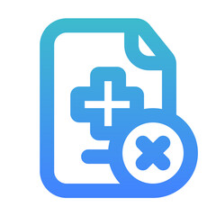 failed health test outline gradient style