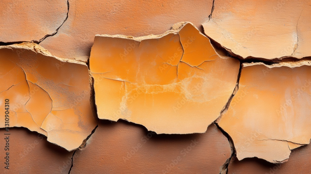 Aufkleber textural disruption climate resilience insights - fractured surface visualization for adaptive infra