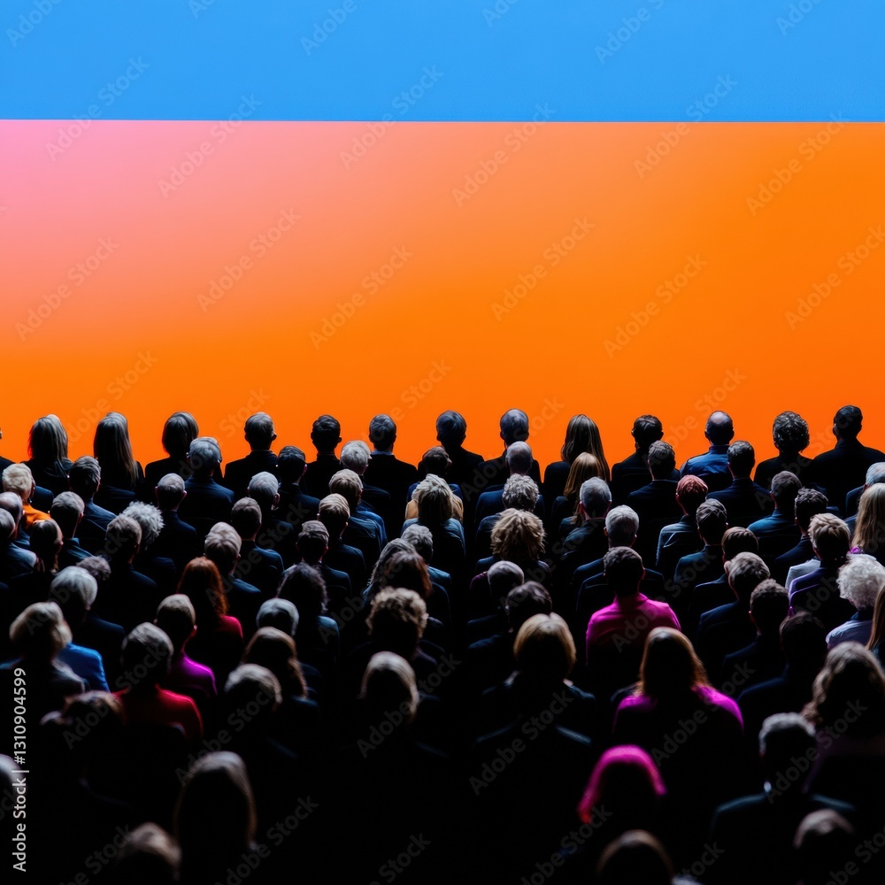 Fototapete immersive digital conference hyper-minimalist large-scale professional event visualization showcasin
